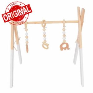 Gdiojnfg Wooden Baby Gym