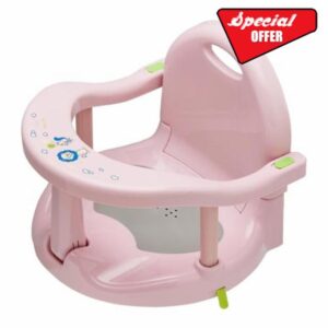 Baby Bath Support Seat Foldable Baby Bath Seat Ergonomic Baby Shower Chair Toddler Bathtub Seat with Suction Cup