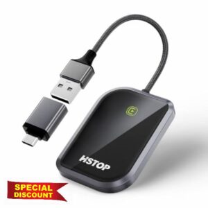 HSTOP Carplay Wireless Adapter with Music/Voice/Navigation
