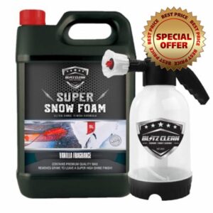 Vanilla Snow Foam Plus 2L Pump up Snow Cannon Gun For Car Van Caravan 5L Super Thick Pre Wash Pressurised Snow Cannon Lance Kit No Jet/Pressure Washer Needed (Vanilla)