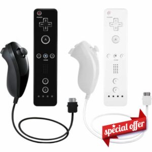 AUFGLO Wii Remote Controller and Nunchuck Controllers compatible with Wii/Wii U