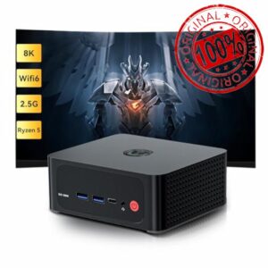 TRIGKEY Mini PC 6C 12T Mini Computer AMD Ryzen 5 6600H(Up to 4.5GHz) 16G DDR5 4600MHz+500GB NVME PCIE4.0 SSD Micro PC | 6Core 1900MHz HD HD| WIFI-6 | BT 5.2 | HDMI+DP | Type-C | USB 4.0/3.2