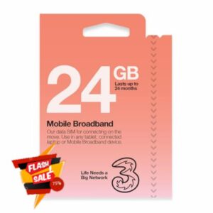 Three Mobile Pay As You Go Mobile Broadband 24 GB data SIM