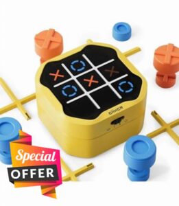 Giiker Tic-Tac-Toe Bolt - 3 in a row - Travel game - Thinking game - 1-2 players