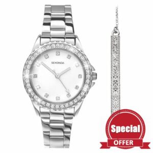 Sekonda Elizabeth Women's Quartz Watch 33mm with Stone Set Case