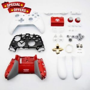 Full Set for XboxOne S Extra Housing Shells Limited Red & White Replacement