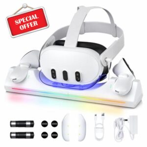 Auniq Oculus/Meta Quest 3 Charging Dock with RGB Light