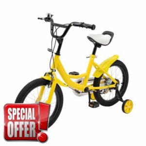 16 Inch Children's Bicycle Boys Girls Carbon Steel Alloy Children's Bicycles Height Adjustable Children's Bicycles with Stabilisers Auxiliary Wheel Suitable for Children Aged 4-8 Years