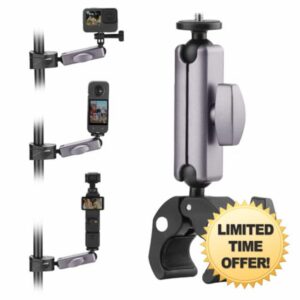 BRDRC Pocket 3 Camera Bike Mount Clamp Motorcycle Handle Holder Aluminum for Insta360 X4 X3 X2 Ace Pro
