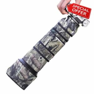 ONCFOTO Lens Cover for Fujifilm XF 150-600mm F5.6-8 Lens Raincoat Camo Wrap for Wildlife Photography(Pine Camouflage)