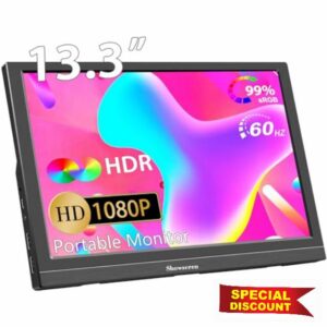 Showscren Portable Monitor 13.3 Inch Second Screen for Laptop