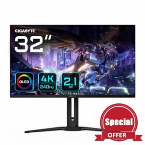 Gigabyte AORUS FO32U2P 32” QD-OLED Flat Gaming Monitor - 3840 x 2160(UHD)