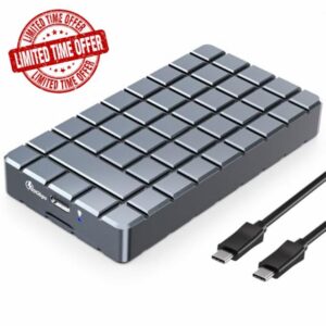 INDMEM USB 4.0 NVMe M.2 SSD Enclosure Compatible with Thunderbolt 3/4