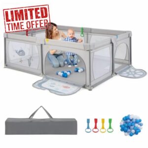 COSTWAY Baby Playpen for Babies and Toddlers