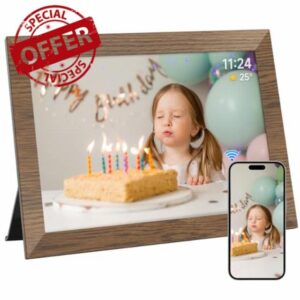 AHOWAI 32GB Digital Photo Frame WiFi 10.1 Inch with 1280x800 IPS LCD Touchscreen