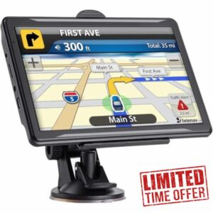 Sat Nav ANDUBEST GPS Navigator,Latest 2024 UK EU Map 7 inch Type-C Touch Screen Car GPS 256-16GB
