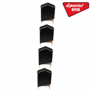 Yardwe 4pcs Wooden Bat Nest Bat Shelter Bat House for Garden Bat House for Outdoors Handmade Bat House Outside Bat House Backyard Bat House Garden Decor Yard Decor Wooden Bat House