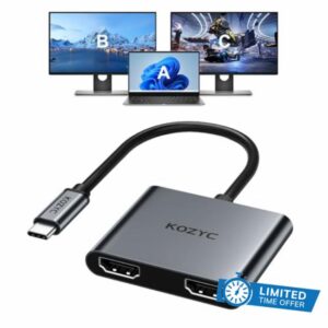 USB C to Dual HDMI Adapter 4K@60hz