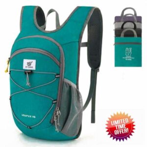 SKYSPER 15L Hiking Backpack Lightweight Foldable Daypack with Chest Strap Small Travel Rucksack for Women Men Packable Folding Bagpack for Travelling