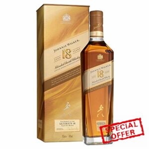 Johnnie Walker Aged 18 Years | Blended Scotch Whisky | 40% Vol | 70cl | With Gift Box | Scottish Whisky | Notes Of Spice | Sweet Fruit & Cream |Neat Or In Mixed Drinks