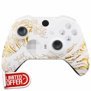 eXtremeRate The Great GOLDEN Wave Off Kanagawa - White Faceplate Cover