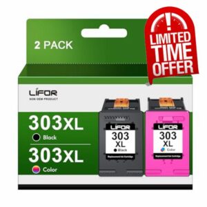 303XL 303 XL Ink Cartridges Black and Colour High Yield Replacement for HP 303 Ink Cartridges Combo Pack for HP 6200 6230 7100 7134 7234 6234 6220 7830 7130 (2-Pack)