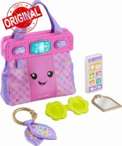 Fisher-Price Baby & Toddler Toy Laugh & Learn Going Places Learning Purse Interactive Bag & 4 Accessories for Ages 6+ Months