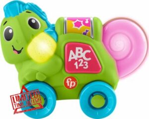 Fisher-Price Baby Learning Toy Link Squad Crawl ‘n Colors Chameleon with Music & Lights for Ages 9+ Months