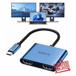 USB C to Dual HDMI Adapter 4K@60hz