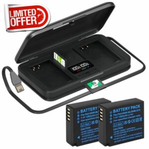 Palogreen DMW-BLE9 / DMW-BLG10 battery with charger for Panasonic Lumix DMC GF3