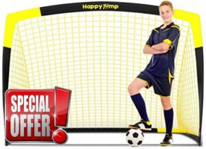 Happy Jump Football Goal Pop up Football Net Post for Kids Garden Football Training Gif