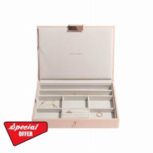 Stackers Blush Pink Classic Medium Jewellery Box Lid