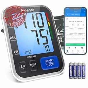 RENPHO Smart Blood Pressure Monitors - Upper Arm Blood Pressure Machine with App
