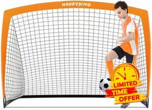 Happy Jump Football Goal Pop Up Football Net Post for Garden Training Festive Gif