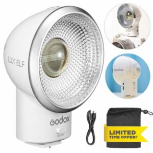 GODOX Lux Elf Retro Camera Flash GN6 6000K±200K On-Camera Flash Speedlite for Sony Canon Nikon Fuji Olympus Cameras