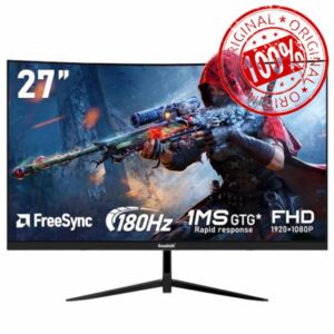 Gawfolk 27 Inch Curved(3000R) PC Gaming Monitors 180hz