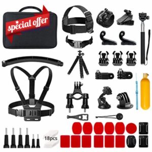 AKASO 60 in 1 Action Camera Accessory Kit with Collection Bag