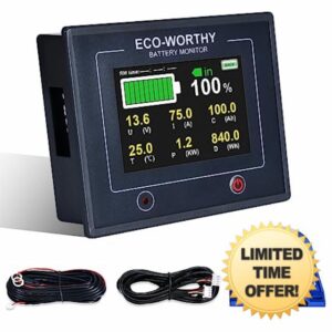 ECO-WORTHY Battery Monitor 200A 12V/24V/36V/48V