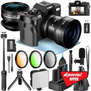 NBD 4K Digital Cameras for Photography - 48MP/60FPS Video Camera for Vlogging