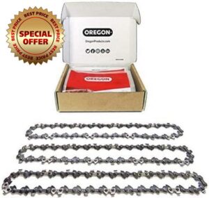 Oregon 3-Pack Chainsaw Chain for 14-Inch (35 cm) Bar -52 Drive Links – low-kickback chain fits Husqvarna
