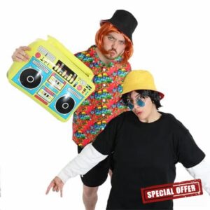 Superstar DJ Duo Costume - Red Hawaiian Shirt