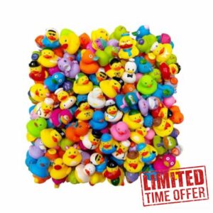 Small Ducks - Tiny Babies Shower Ducks - Rubber Bath Ducks with Carry Bag Duck Babies Bath Toy for Classroom Summer Beach Game