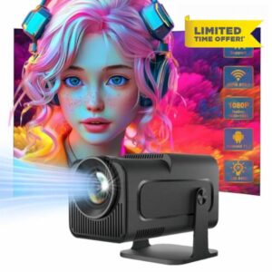AILRINNI Mini Projector New HY320 WiFi Portable Auto Keystone Projector