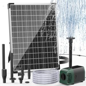 20W Solar Fountain Pump for Outdoor with 2M Hose and Filter DIY Solar Pond Pump 5M Cord Solar Water Fountain Solar Water Features for Garden Waterfall Pool            [Energy Class A+++]