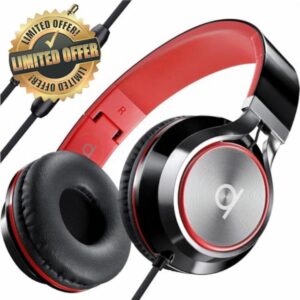 Artix CL750 Wired Headphones with Mic & Volume Control — 90% Noise Cancelling Headphones Wired