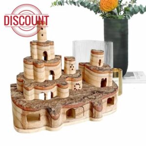 Derwrtup Kids Play Castle Toy | Pop-up Model Castle Figure Toy - Handmade Toy Castle