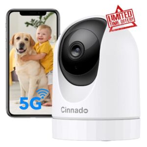Cinnado 5G Indoor Camera - 5MP Baby Monitor Camera with APP