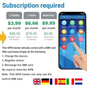 Mini 4G GPS Tracker with SIM Card Real time Tracking Notifications Rechargeable Magnetic GPS Devices for Kids