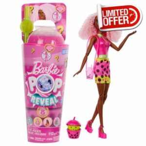 Barbie Pop Reveal Bubble Tea Series Doll & Accessories with Fashion Doll & Pet