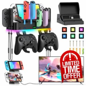 RGB Switch TV Docking Station & Wall Mount for Nintendo Switch/OLED & Joycon